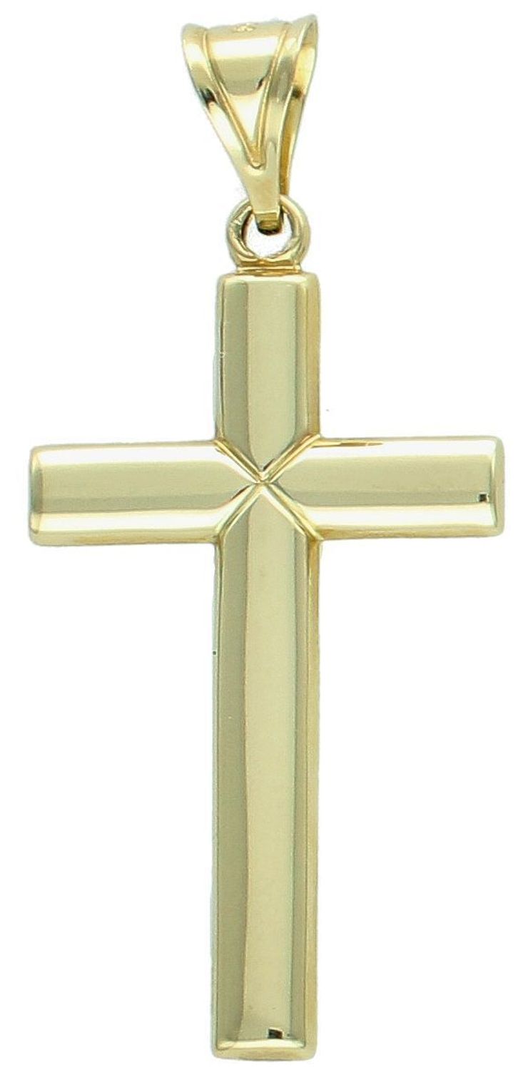 Duża złota zawieszka gładki krzyżyk 585 bez wizerunku ZA 526A 585. Duży złoty krzyżyk zawieszka do łańcuszka. Złota zawieszka krzyżyk. Złoty krzyżyk 585 bez wizerunku. Krzyżyk złoty na prezent.1.jpg